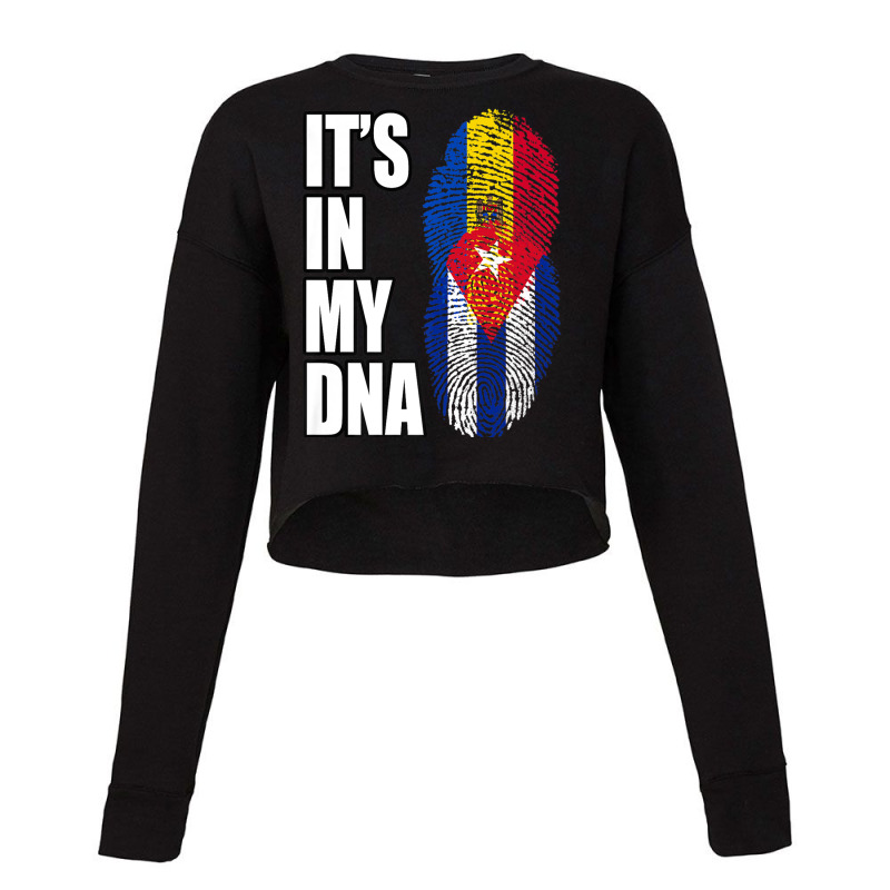 Cuban And Moldovan Mix Dna Heritage Flag Premium T Shirt Cropped Sweater by cm-arts | Artistshot