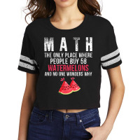 Funny Math And Watermelons Mathematics Calculation Numbers T Shirt Scorecard Crop Tee | Artistshot