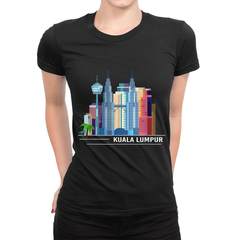 Malaysian Flag Travel Asia Kuala Lumpur Malaysia T Shirt Ladies Fitted T-Shirt by cm-arts | Artistshot