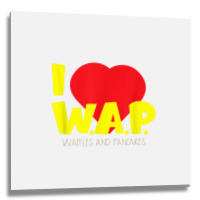 I (heart) W.a.p.   Song Parody   I Heart Pancakes & Waffles T Shirt Metal Print Square | Artistshot