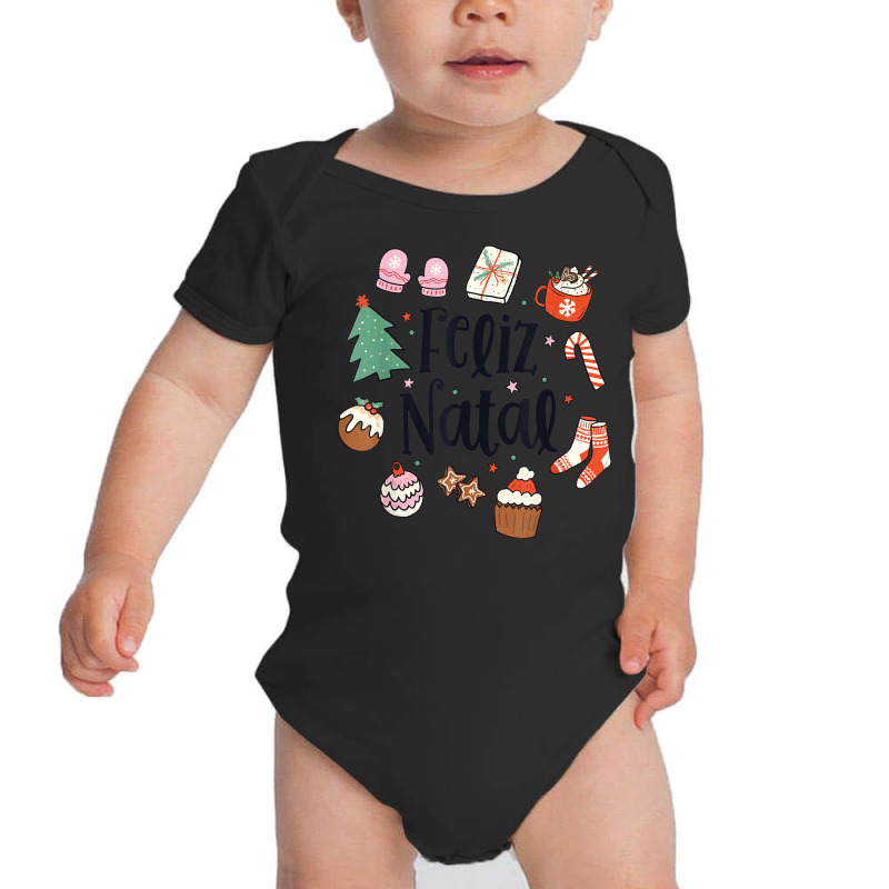 Feliz Natal Portugal Christmas Portuguese Merry Xmas Baby Bodysuit by Color | Artistshot