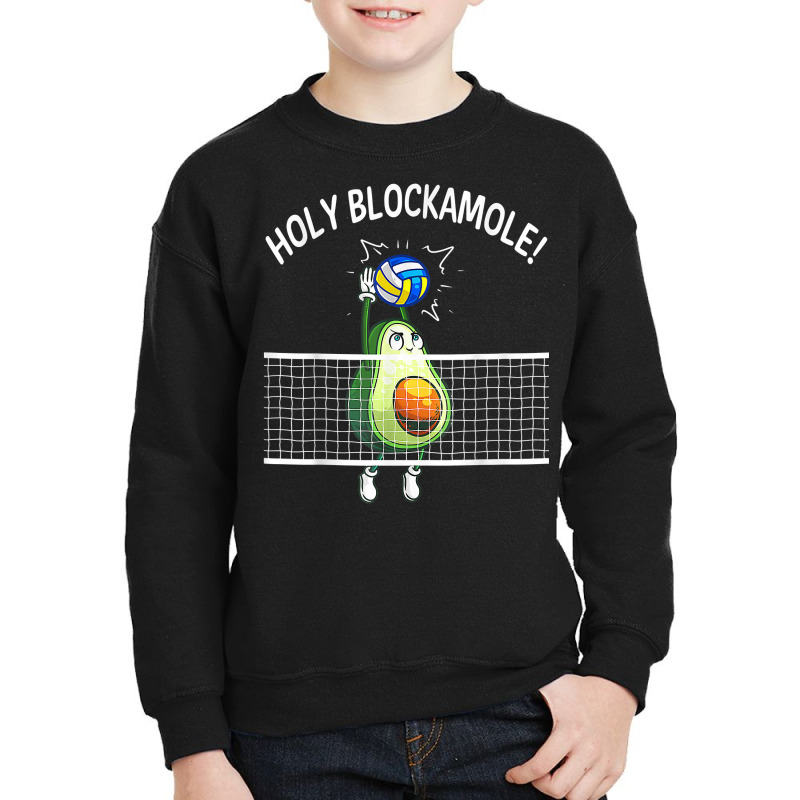 Holy Blockamole Volleyball Shirt Player Blocker Avocado T Shirt Youth Sweatshirt by cm-arts | Artistshot