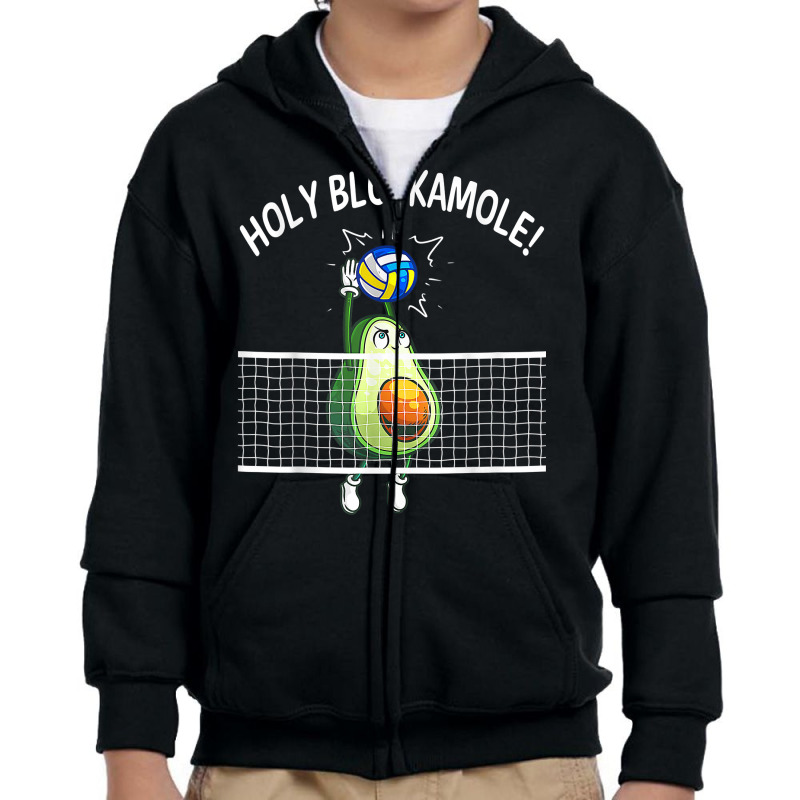 Holy Blockamole Volleyball Shirt Player Blocker Avocado T Shirt Youth Zipper Hoodie by cm-arts | Artistshot