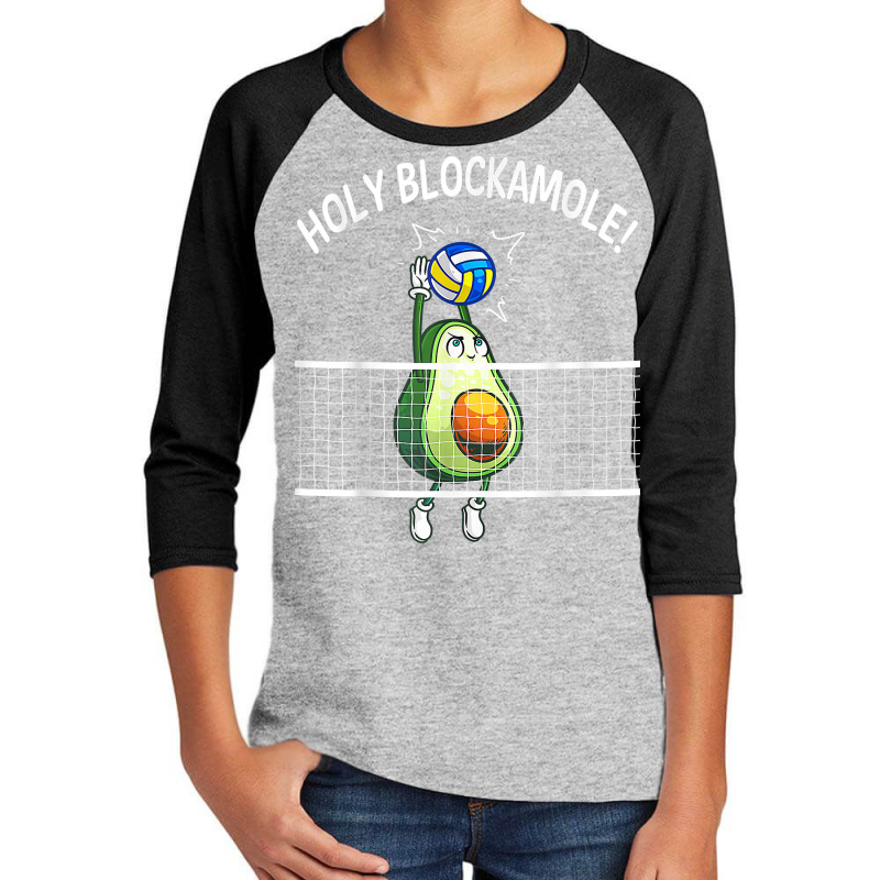 Holy Blockamole Volleyball Shirt Player Blocker Avocado T Shirt Youth 3/4 Sleeve by cm-arts | Artistshot