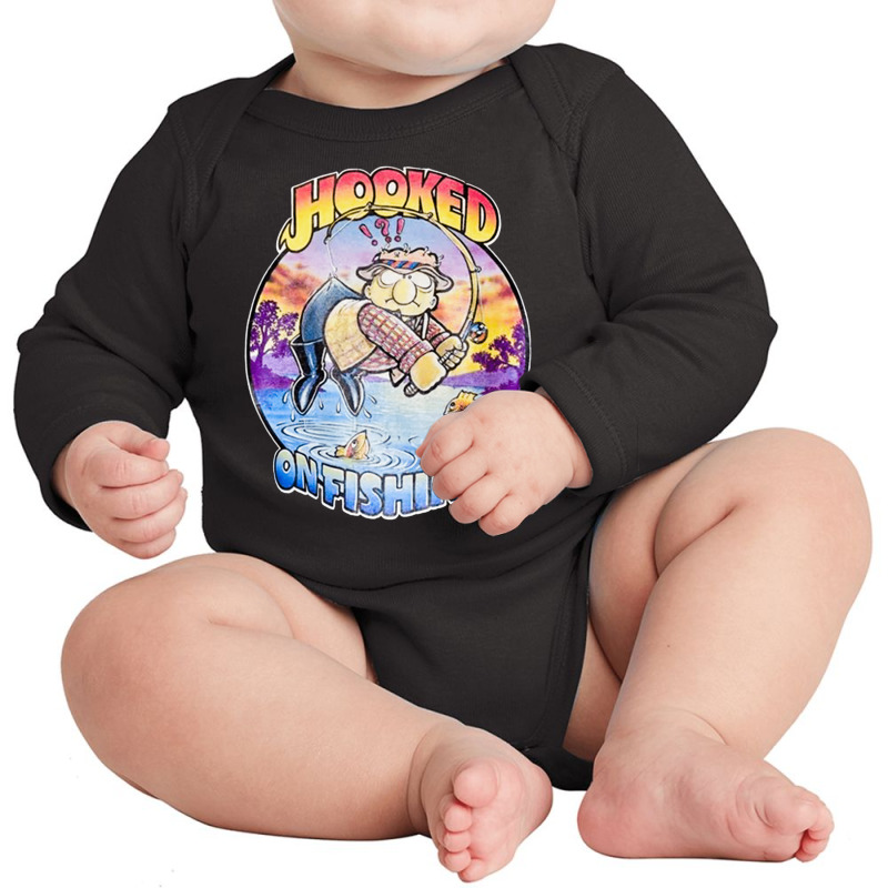 Hooked On Fishing, Hooked, Fishing, Hooked On Fishings, The Hooked On  Long Sleeve Baby Bodysuit by cm-arts | Artistshot