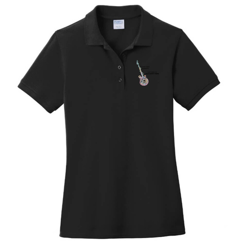 Guitar Strings Happy Tunes Guitarist Ladies Polo Shirt by DavidJones | Artistshot