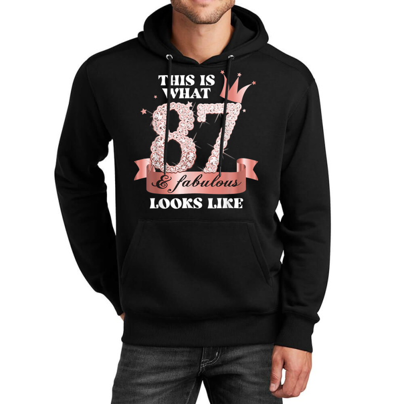 87 & Fabulous I Rose And Black Party Group Candid Photo Item Unisex Hoodie | Artistshot