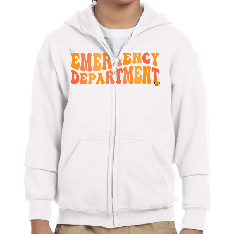 Groovy Emergency Nurse Ed Nurse Er Emergency Department Sweatshirt Youth Zipper Hoodie | Artistshot