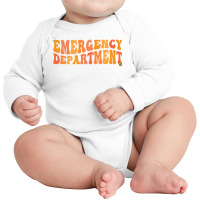 Groovy Emergency Nurse Ed Nurse Er Emergency Department Sweatshirt Long Sleeve Baby Bodysuit | Artistshot