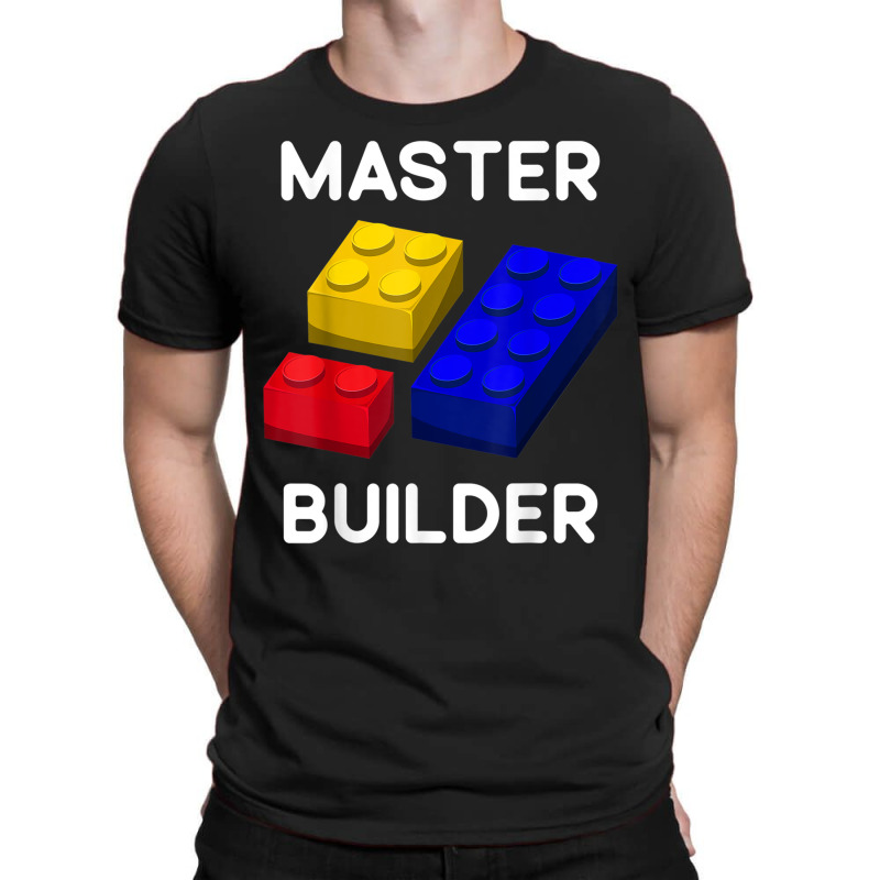 Master Builder Cute Block Building Kids Toys Brick Builders T Shirt T-shirt | Artistshot