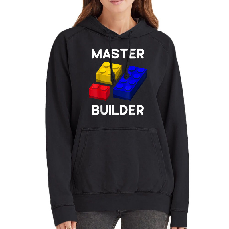 Master Builder Cute Block Building Kids Toys Brick Builders T Shirt Vintage Hoodie | Artistshot