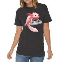 Axolotl Fish Playing Video Game-ldxdk Vintage T-shirt | Artistshot