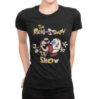 Ren And Stimpy Classic Show Title Ladies Fitted T-shirt | Artistshot