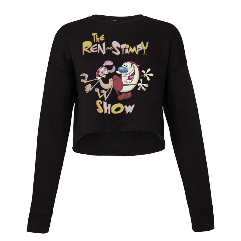 Ren And Stimpy Classic Show Title Cropped Sweater by cm-arts | Artistshot