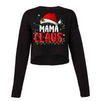 Mama Claus Shirt Christmas Lights Pajama Family Matching Cropped Sweater | Artistshot