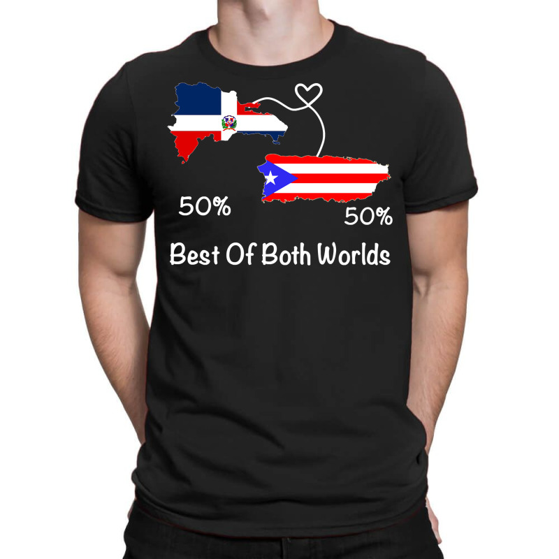 Half Puerto Rican Half Dominican Flag Map Combined Pr Rd Long Sleeve T T-Shirt by cm-arts | Artistshot