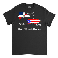 Half Puerto Rican Half Dominican Flag Map Combined Pr Rd Long Sleeve T Classic T-shirt | Artistshot