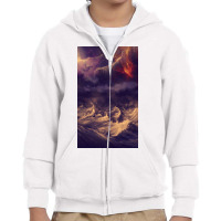 Stormy Ocean Youth Zipper Hoodie | Artistshot