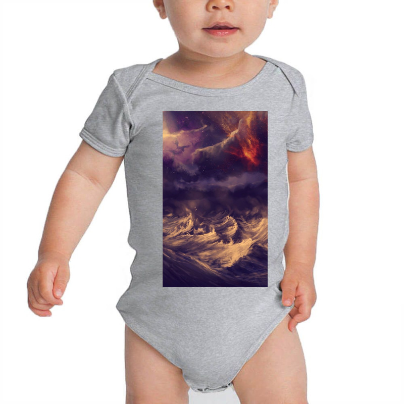 Stormy Ocean Baby Bodysuit by Chamberscfe | Artistshot