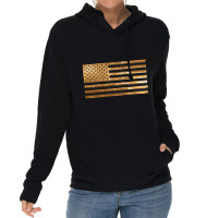 Copper Us Flag Lightweight Hoodie | Artistshot