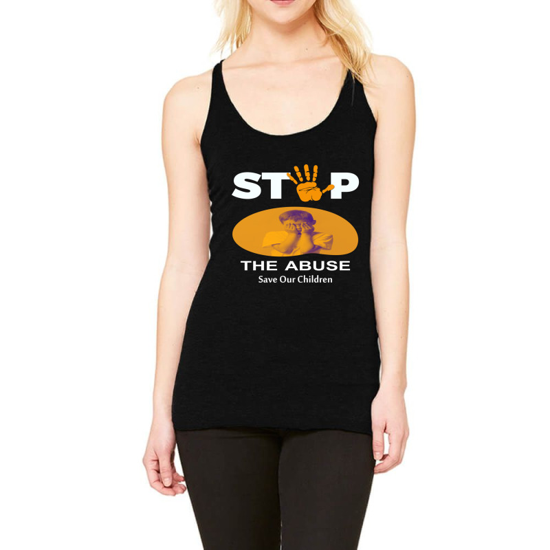 Stop The Abuse Racerback Tank by cm-arts | Artistshot