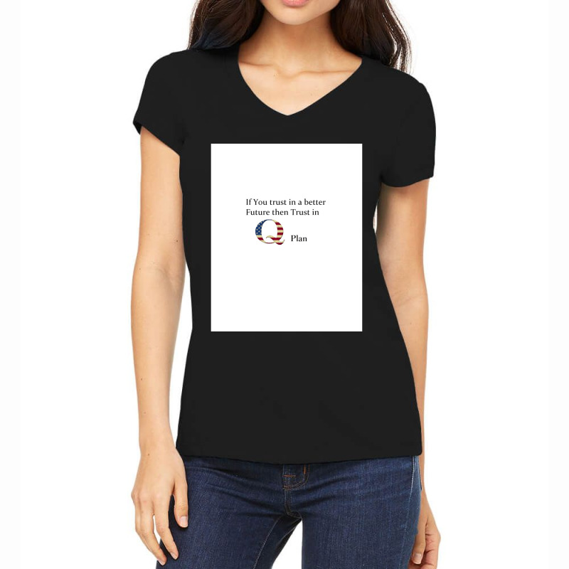 Trust In Q Plan Graphic Women's V-Neck T-Shirt by cm-arts | Artistshot