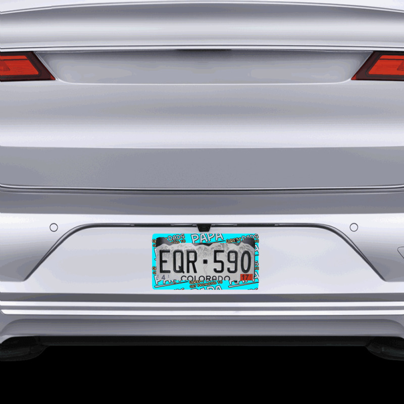 Great Dads Get Promoted To Papa License Plate Frame | Artistshot