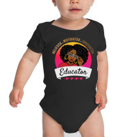 Believer Motivator Innovator Educator Melanin Black Teacher Long Sleev Baby Bodysuit | Artistshot