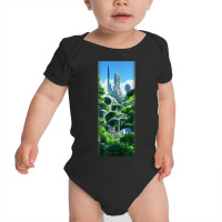 Solarpunk Futuristic City Abandoned Overgrown Halloween Baby Bodysuit | Artistshot