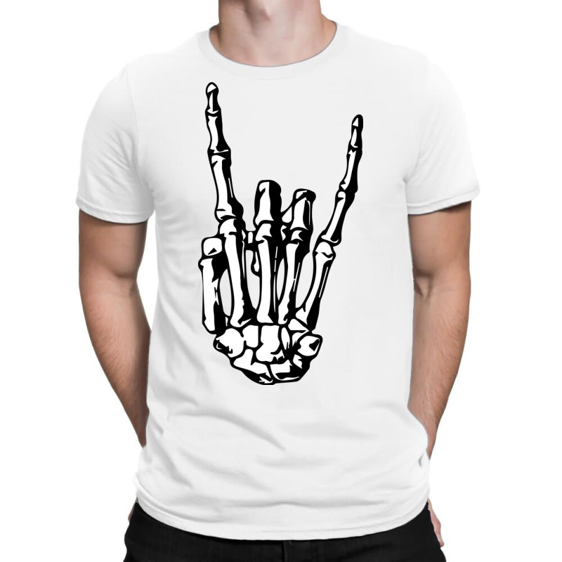 Rock On Skeleton T-shirt | Artistshot