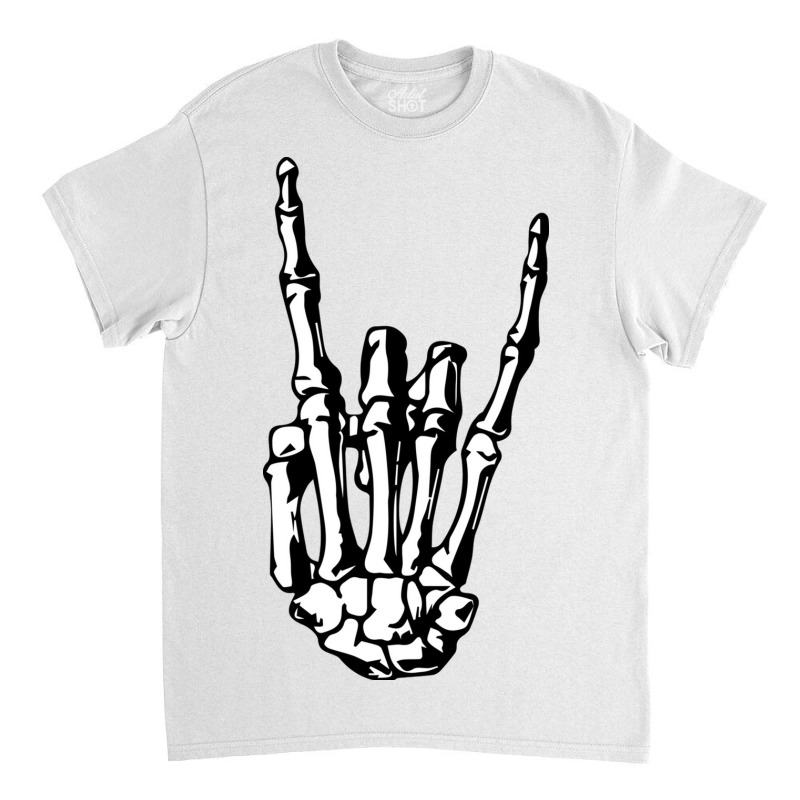 Rock On Skeleton Classic T-shirt | Artistshot