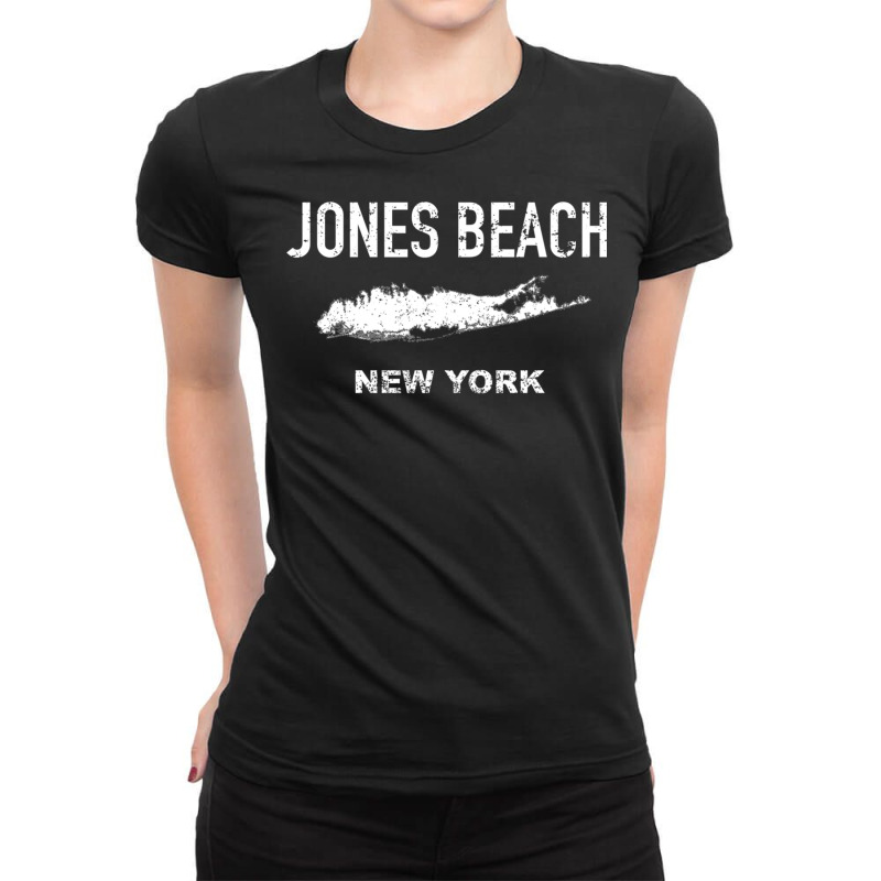 Vintage Jones Beach Long Island New York Sweatshirt Ladies Fitted T-Shirt by cm-arts | Artistshot