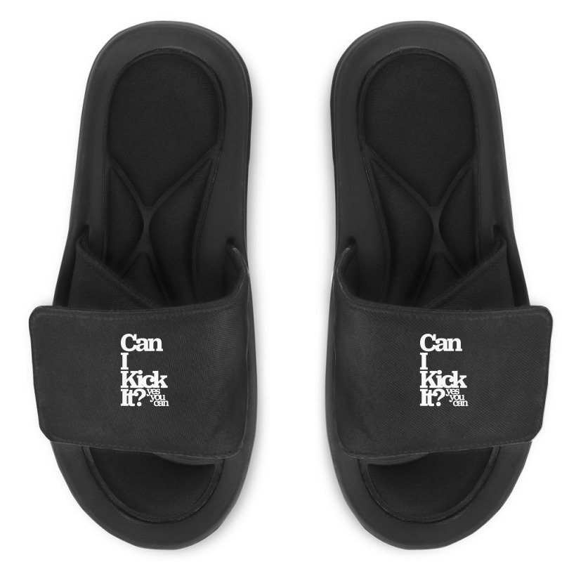 Can I Kick It Yes You Can! Great Gift For Old School Hiphop Heads Slide Sandal | Artistshot