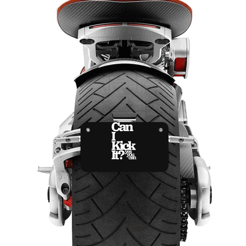 Can I Kick It Yes You Can! Great Gift For Old School Hiphop Heads Motorcycle License Plate | Artistshot