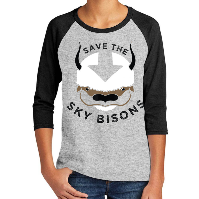 Save The Sky Bisons With Sky Bison Head Youth 3/4 Sleeve by cm-arts | Artistshot