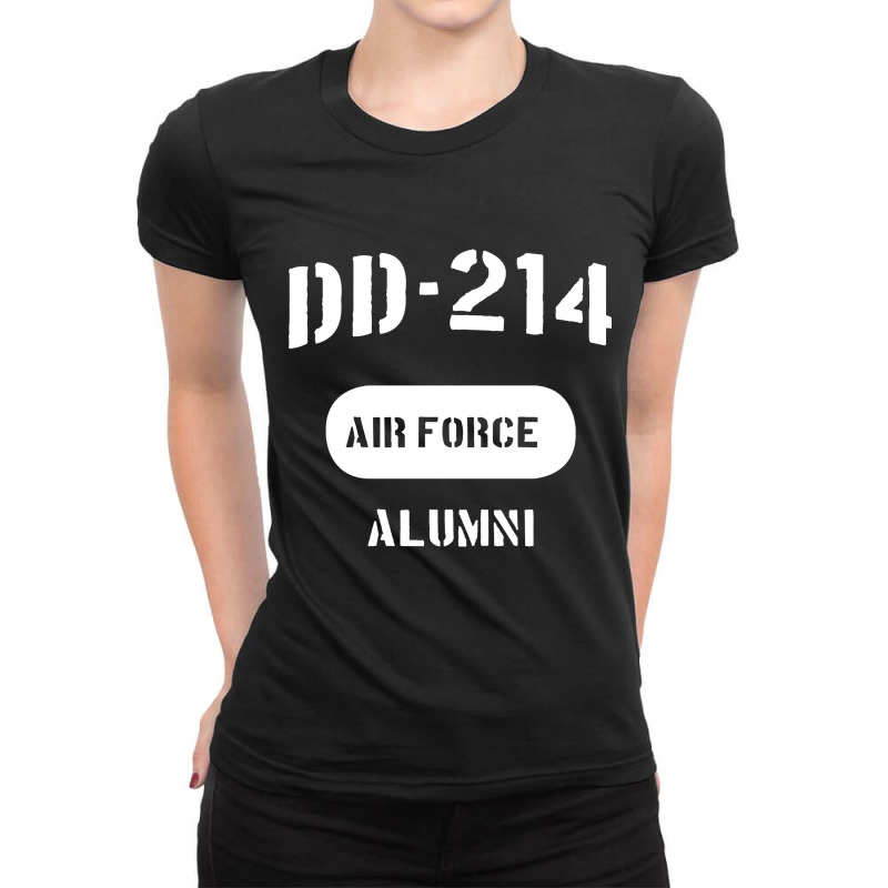 Dd-214 Us Air Force Alumni Ladies Fitted T-Shirt by degreesgunner | Artistshot