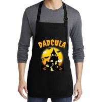 Dadcula Funny Dad Halloween Costume Spooky Season Scary Mens Medium-length Apron | Artistshot