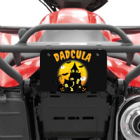 Dadcula Funny Dad Halloween Costume Spooky Season Scary Mens Atv License Plate | Artistshot