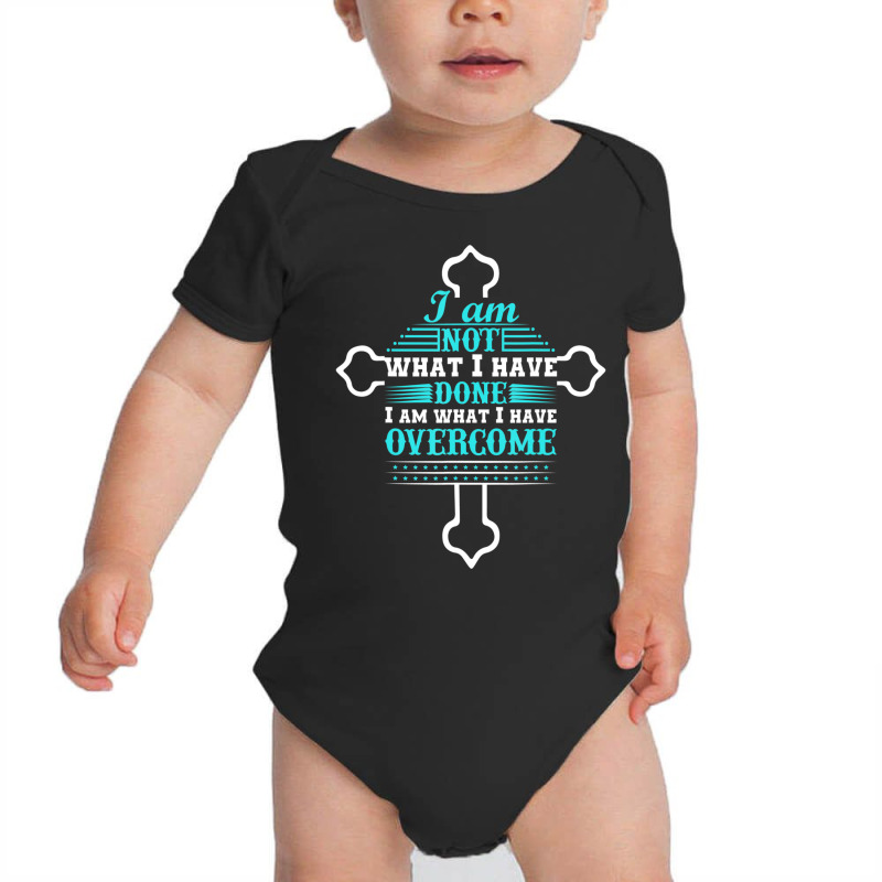 Celebrate Recovery Christian Cross With Quotes. Baby Bodysuit | Artistshot