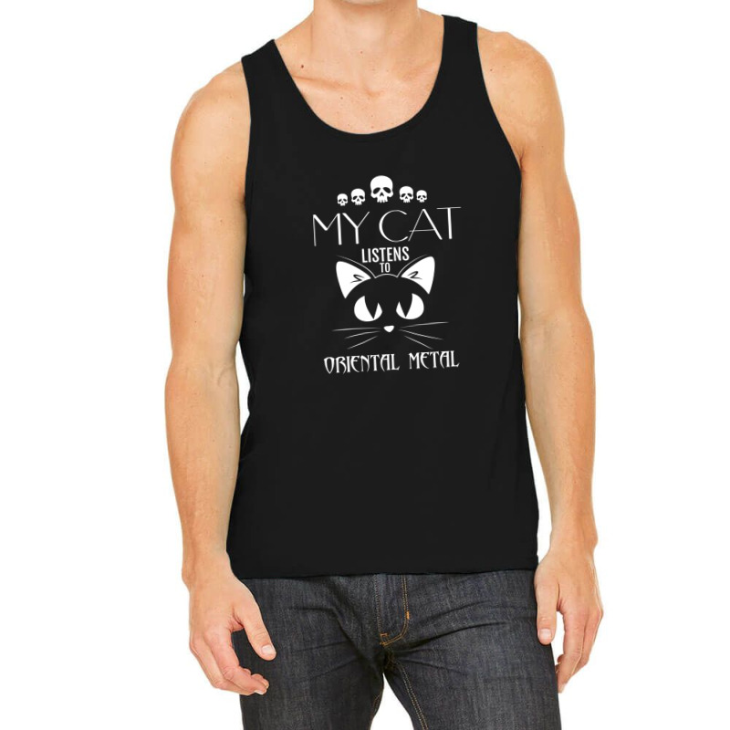 My Cat Listens To Oriental Metal Tee Tank Top | Artistshot