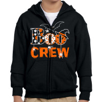 Halloween Boo Crew Ghosts Youth Zipper Hoodie | Artistshot