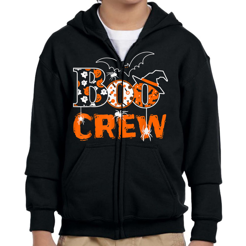 Halloween Boo Crew Ghosts Youth Zipper Hoodie by Uniform | Artistshot