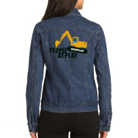 Cat People At Play Ladies Denim Jacket | Artistshot