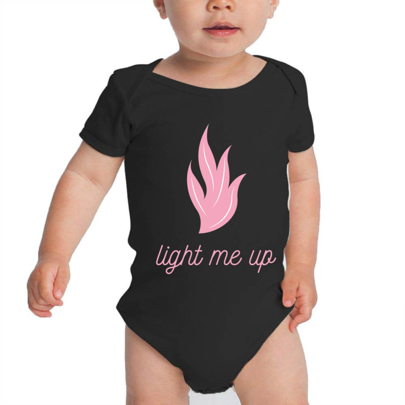 Die Hübsche Rücksichtslose Pastellrosa Flammenhexe Beleuchtet Mich Baby Bodysuit by cm-arts | Artistshot