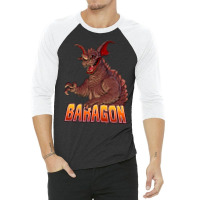 Baragon 3/4 Sleeve Shirt | Artistshot