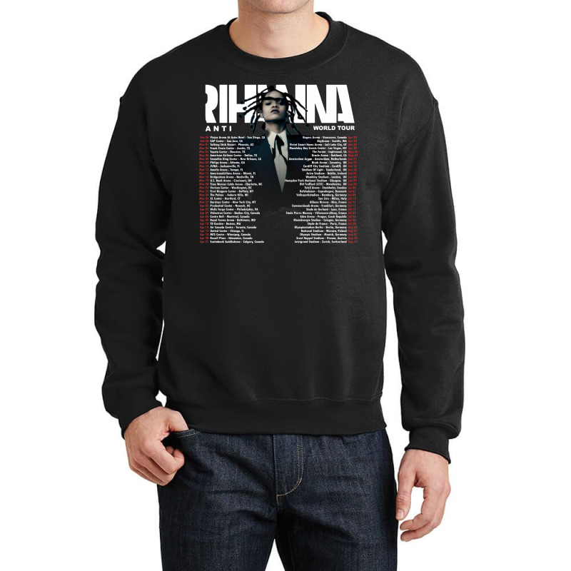 Rihanna 16 Back Crewneck Sweatshirt | Artistshot