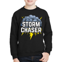 Storm Chaser Thunder Lightning Weather Meteorologist Long Sleeve T Shi Youth Sweatshirt | Artistshot