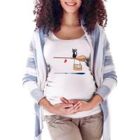 Studio Delivery Service Jiji Black Cat Anime 1 Sweatshirt Maternity Scoop Neck T-shirt | Artistshot