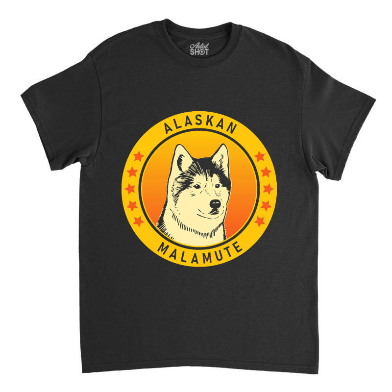 Alaskan Malamute Alaskan Malamute Dog Portrait Classic T-shirt | Artistshot