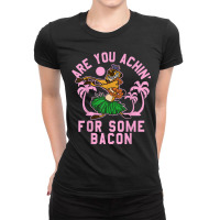 Lion King Timon Achin_ For Bacon Graphic Ladies Fitted T-shirt | Artistshot